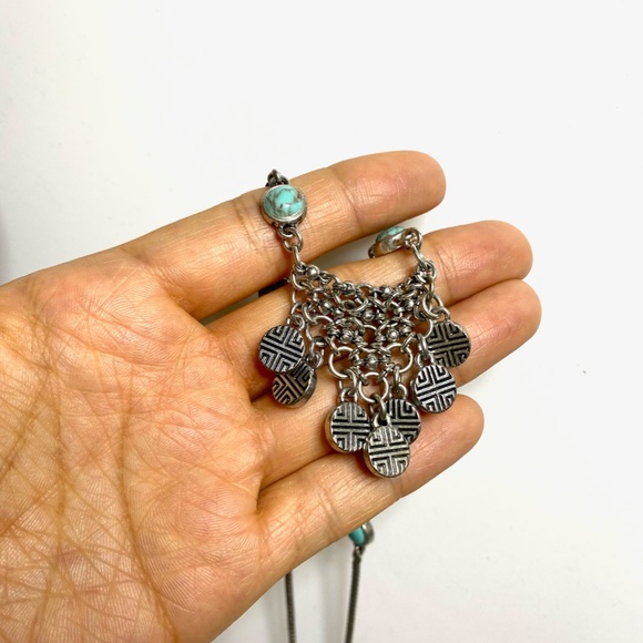 Lucky Brand Silver and Turquoise Necklace - Picture 3 of 4